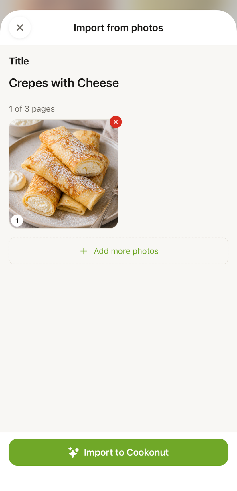 Scan Recipe